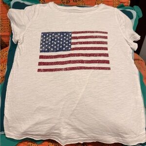 🇺🇸 Show me your mumu MINI 5T American Flag Shirt - EUC 🇺🇸